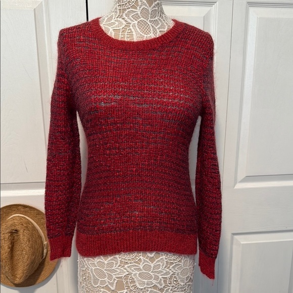All Saints Red Crew Neck Sweater - Picture 1 of 8